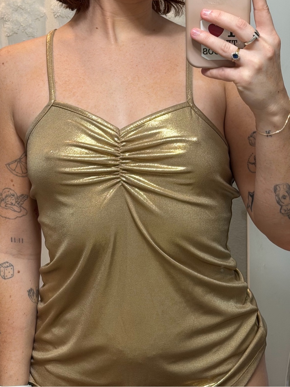 Vintage Venus gold metallic tank